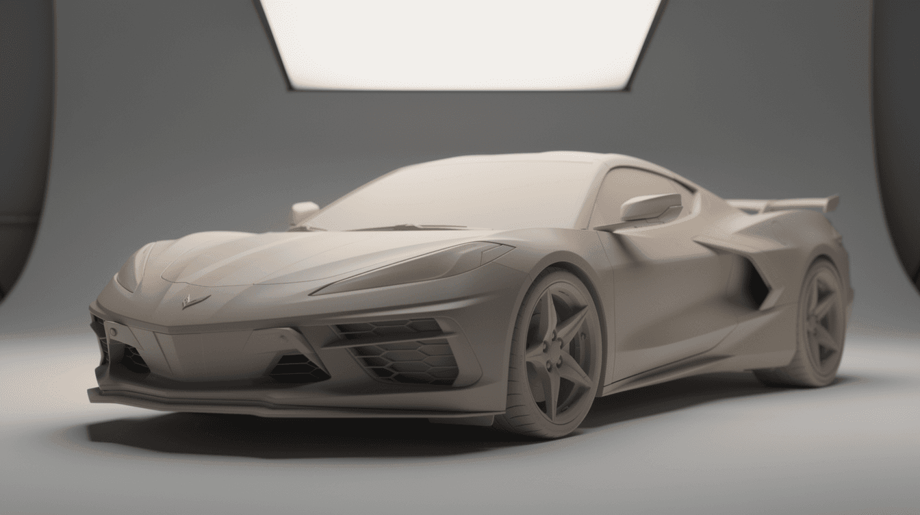 Chevrolet Corvette — Clay Render