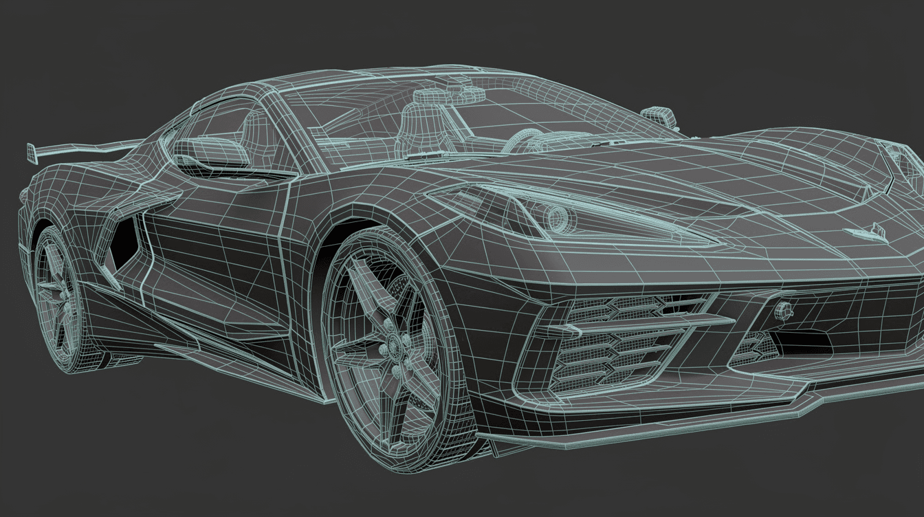 Chevrolet Corvette — NURBS Wireframe