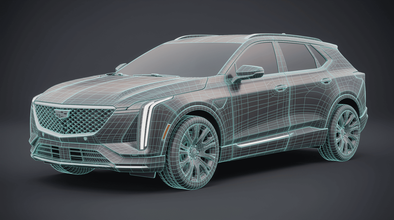 Cadillac Lyriq — NURBS Wireframe