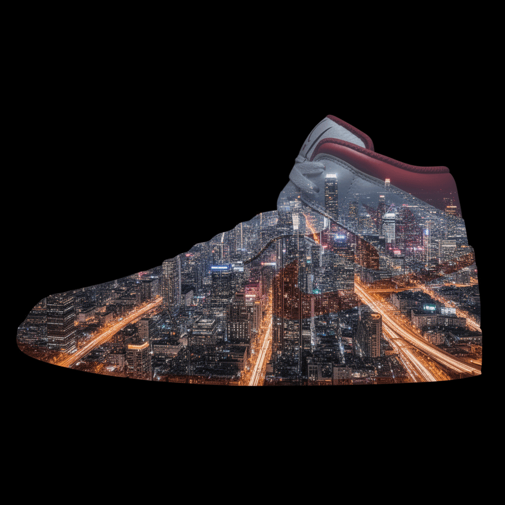 Nike Jordan 1 Mid — Mens — City Lights Double Exposure