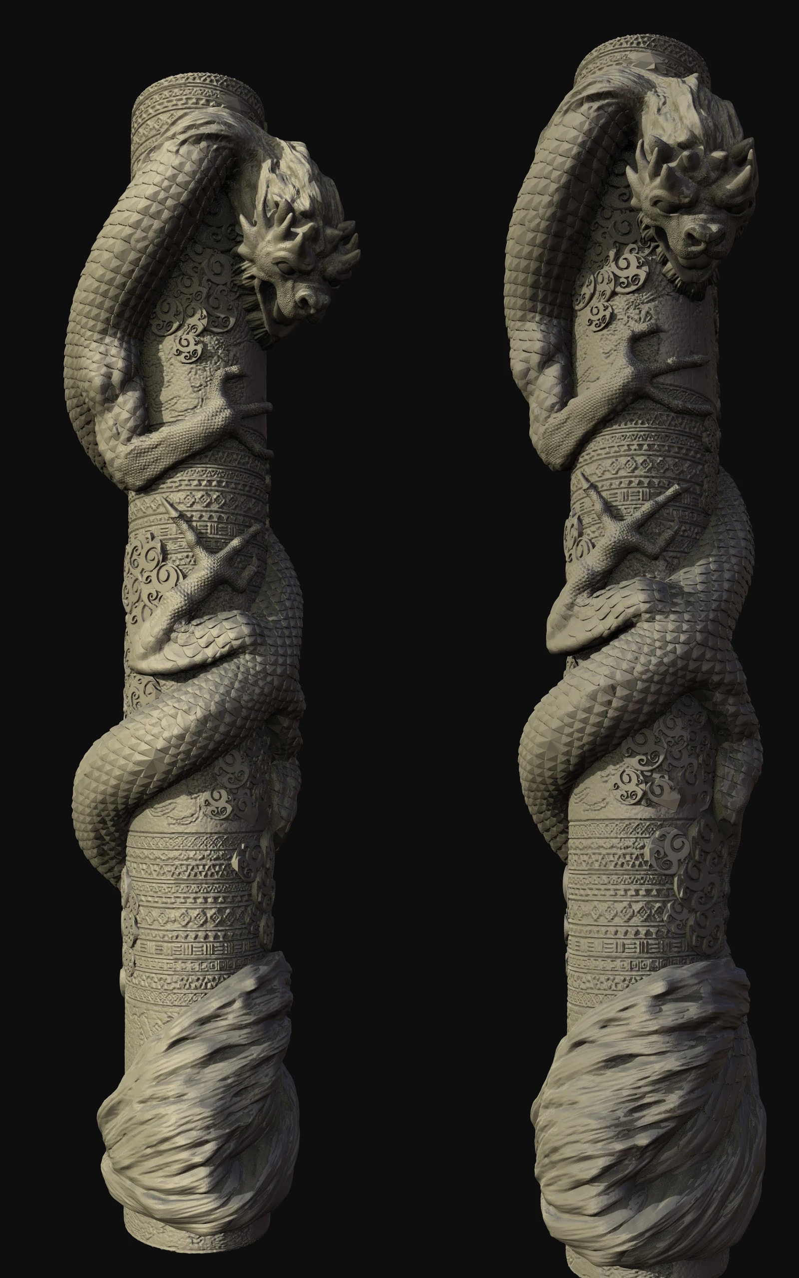 Dragon Pillar — Godfrey Hotel, Boston
