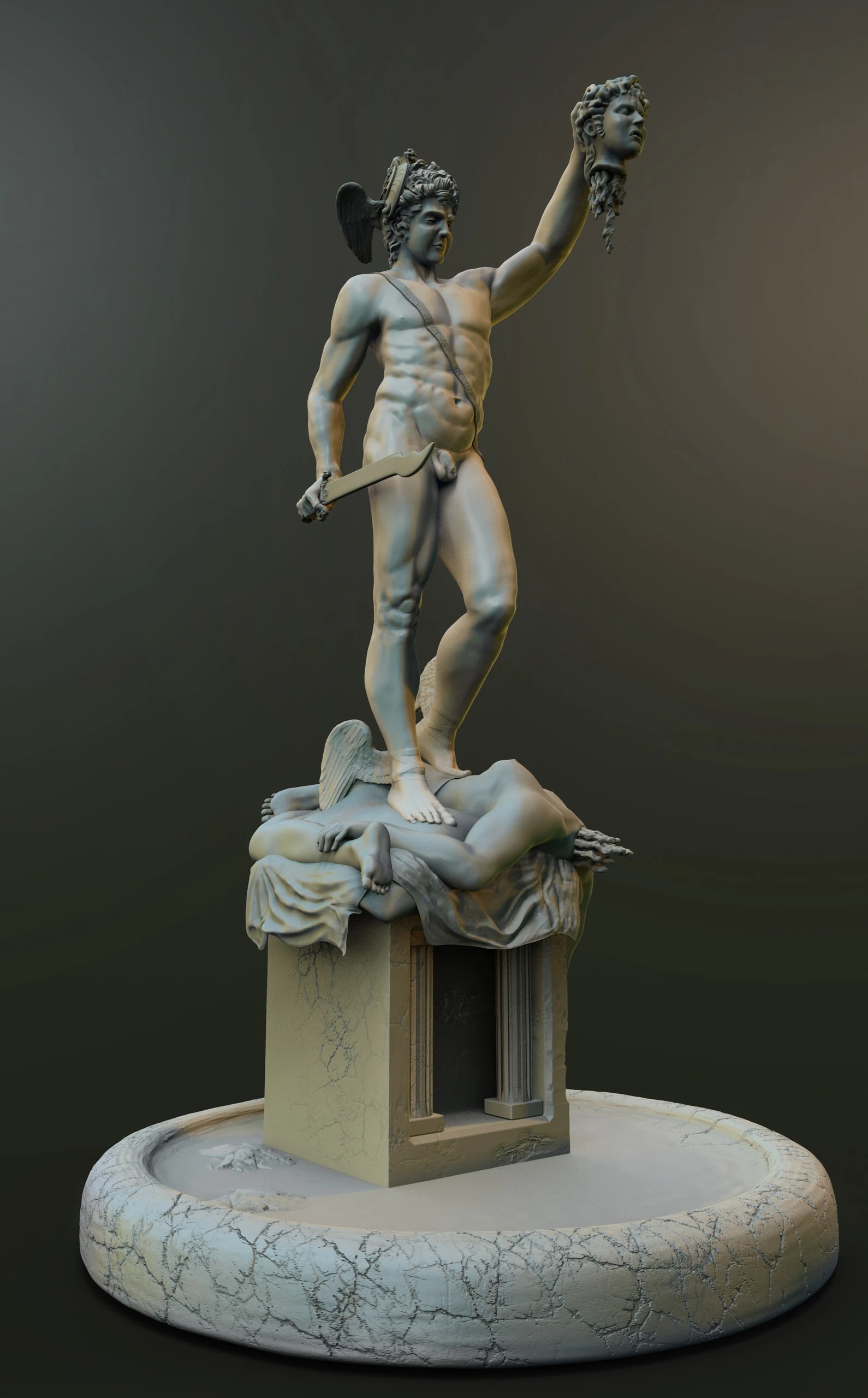 Study of Perseus Slaying Medusa