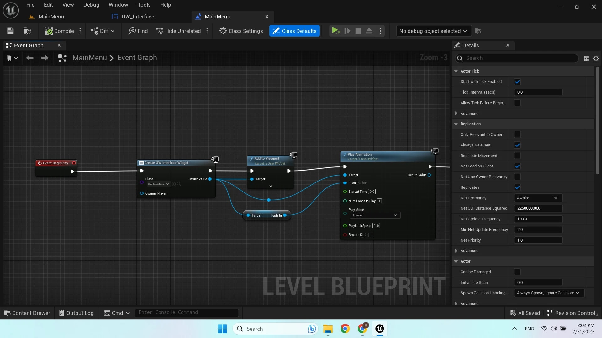 Blueprints and Behavior Trees
