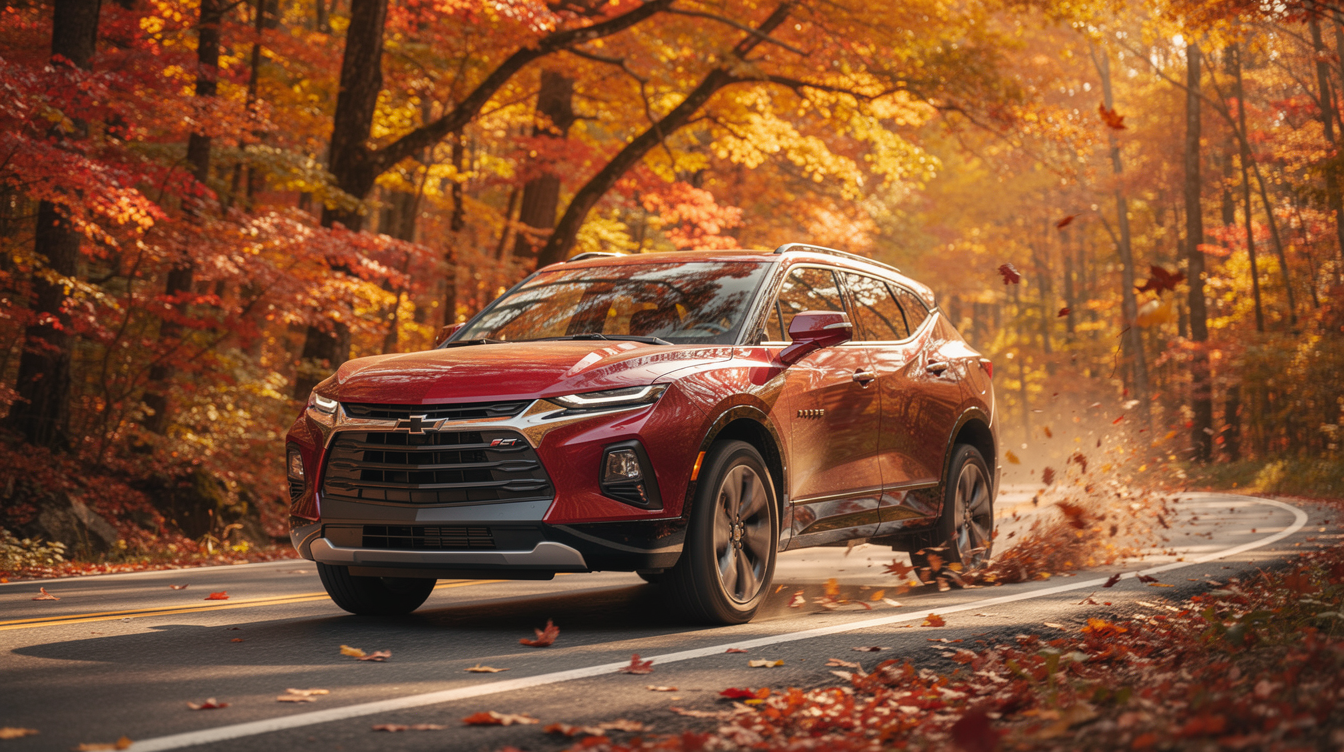 GM Chevrolet Blazer autumn road