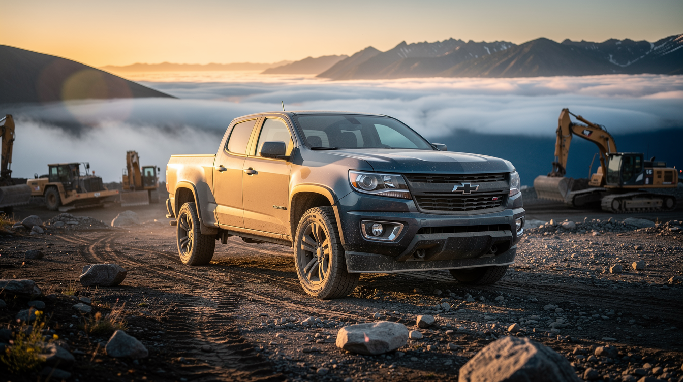 GM Chevrolet Colorado job site sunrise
