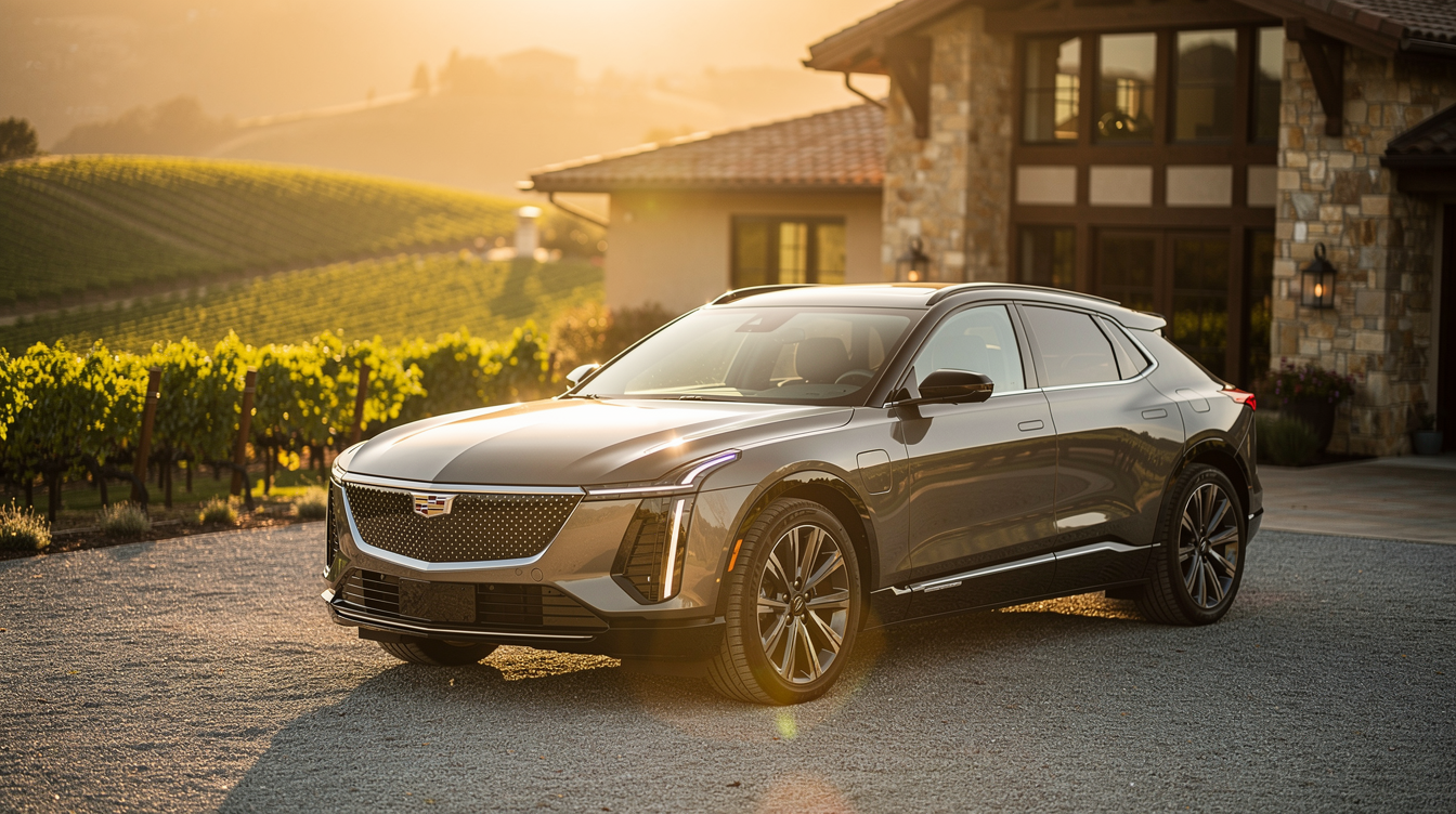 GM Cadillac Lyriq vineyard